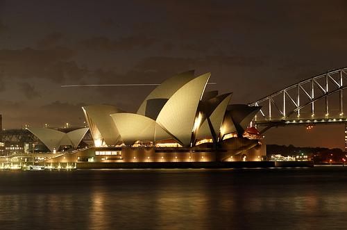 Sydney ( u mraku ).jpg.JPG - Australija, Sydney - Opera House ( pre akcije )
